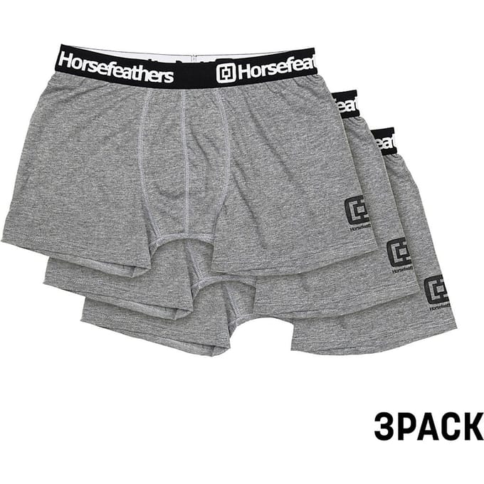 Horsefeathers Dynasty 3pack Boxershorts (heide Grijs) - S