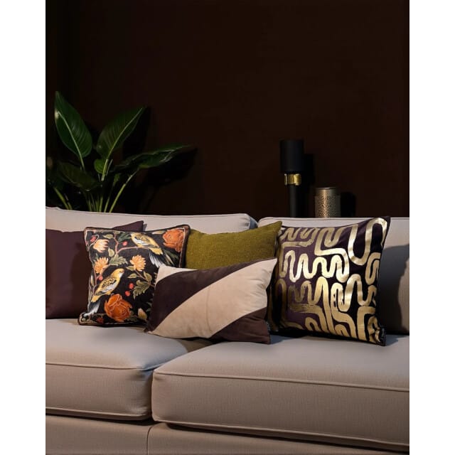 NOVÉE Sierkussen velvet swirl beige / | 30 x 50 cm | polyester