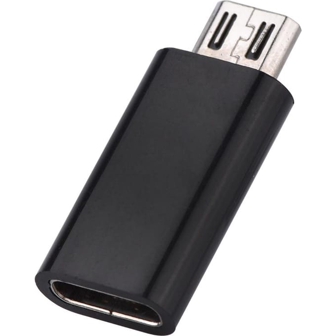 Micro USB Mannelijk naar USB 3.0 Type C Vrouwelijk Adapter Converter Synchroniseren & Opladen voor Android (Zwart) zwart