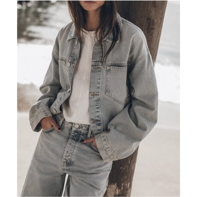 Mikuta The Blue Loose Denim Jacket Größe: S | Jeansjacken Outlet | Damen | Blau