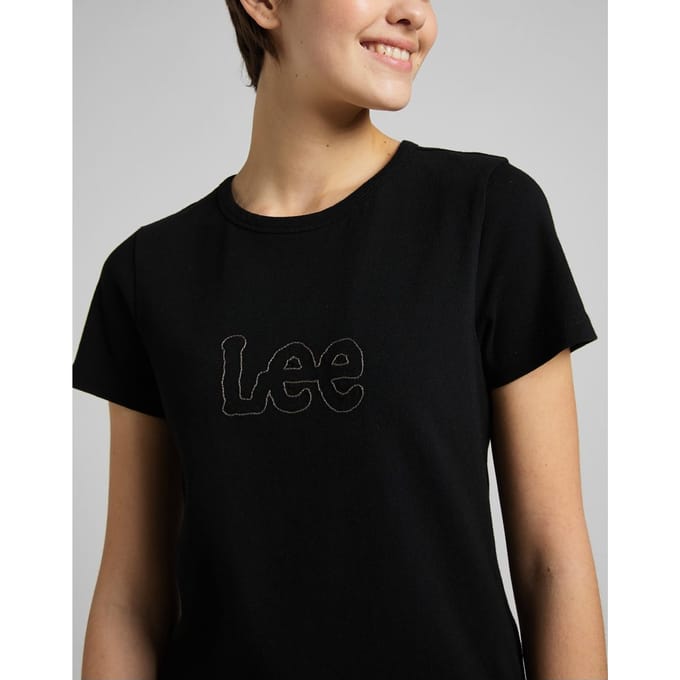 LEE Slim Cropped - Maat S - Black Dames T-shirt