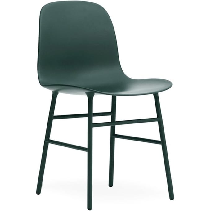 Normann Copenhagen - Form stoel met metalen frame - groen