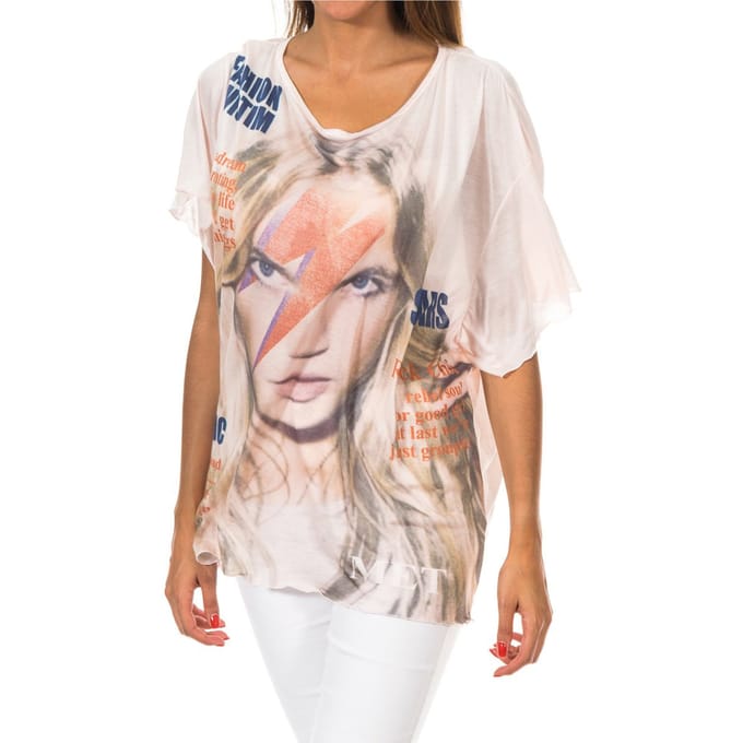 Dames-T-shirt met korte mouwen en ronde hals 10DMC0221