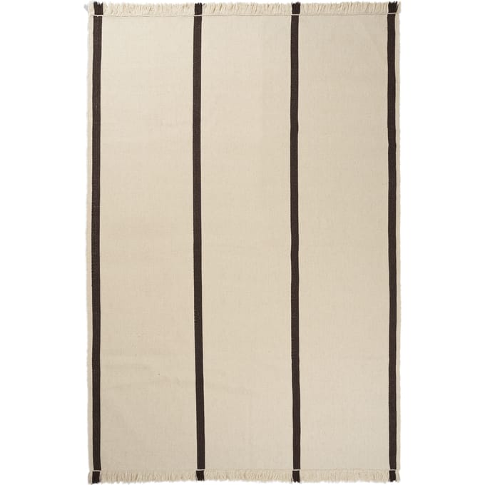 Ferm Living Calm Kelim-deken - off-white/coffee - 300 x 200 cm