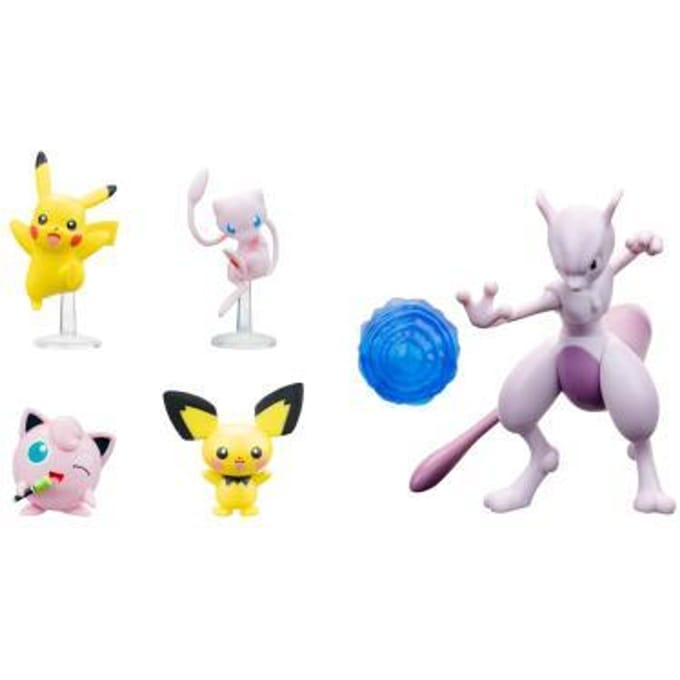 POKEMON - Battle Fig 30th Anniversary Multipack 5-Pack Pikachu #1, Pichu, Mew, Jigglypuff #1, & Ceruledge