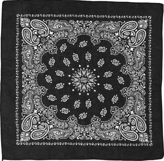Creotime Bandana Paisley 55 X 55 Cm Zwart