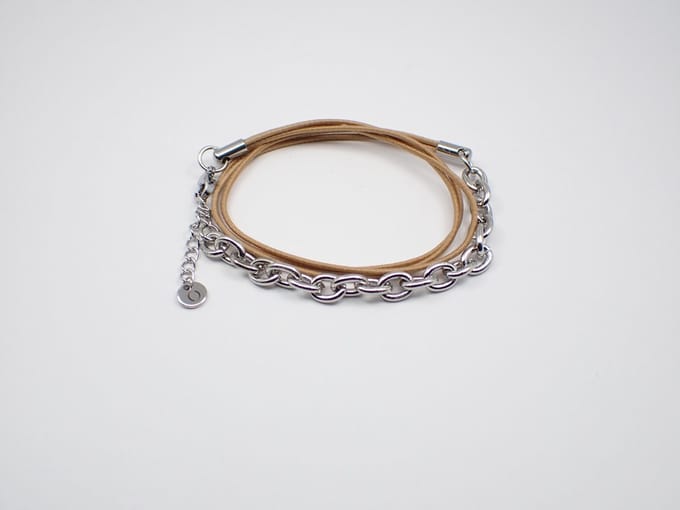 Colure® wikkelarmband jasseron robuust ovaal bruin