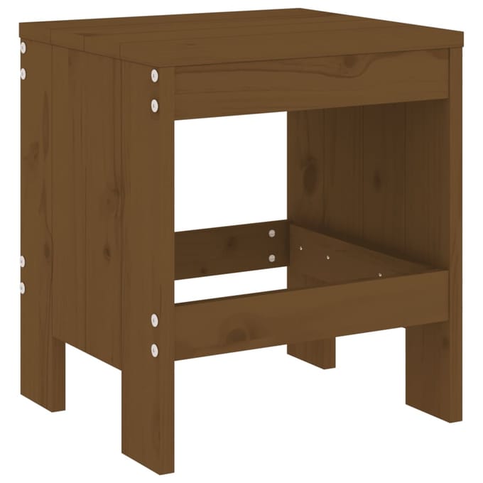 vidaXL - Barkrukken - 2 - st - 40x36x45 - cm - massief - grenenhout - honingbruin