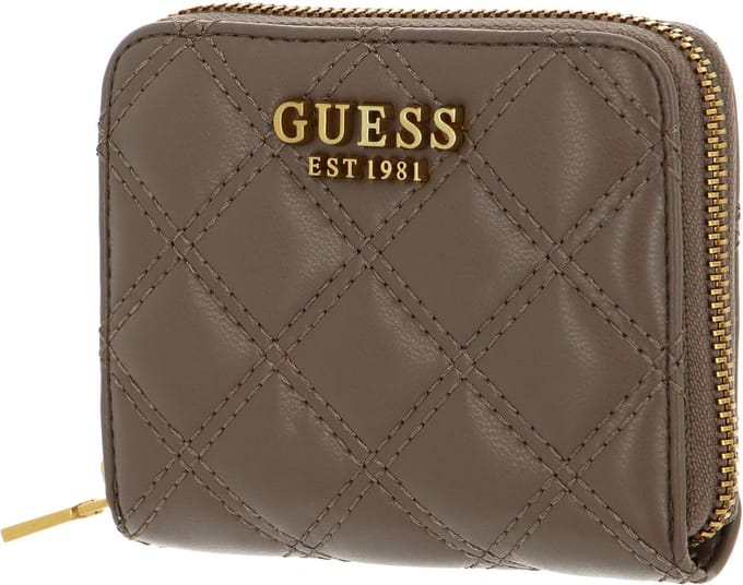 GUESS Portemonnee Giully SLG Small Zip Around Wallet Dark Taupe