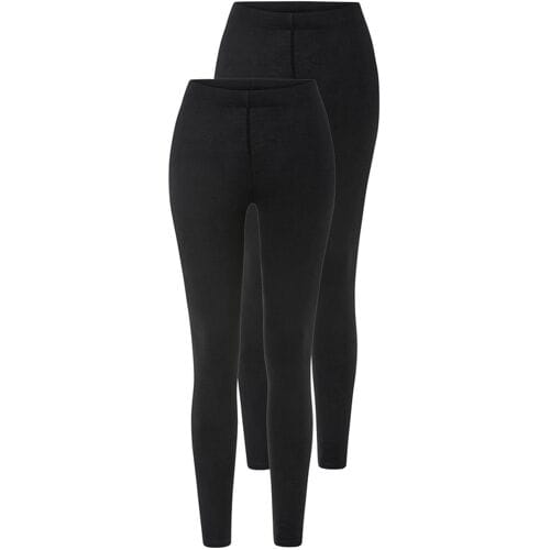 ESMARA 2 dames leggings (Zwart, XS (32/34))