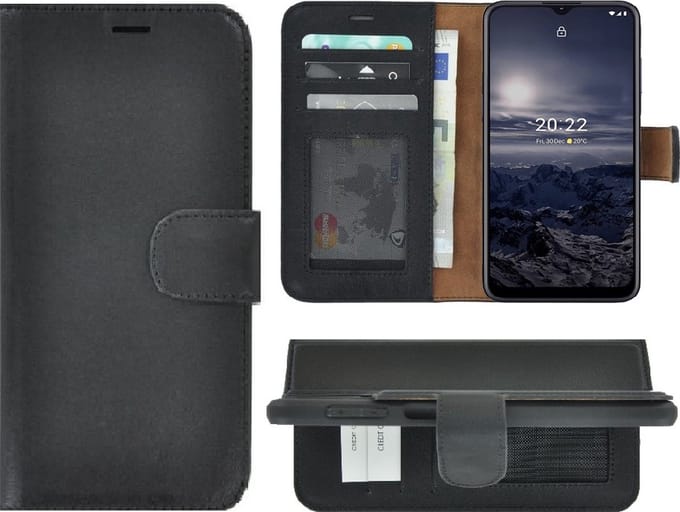 MoDo hoesje Geschikt voor Nokia G11/ G21 - Leer Book Case - Zwart