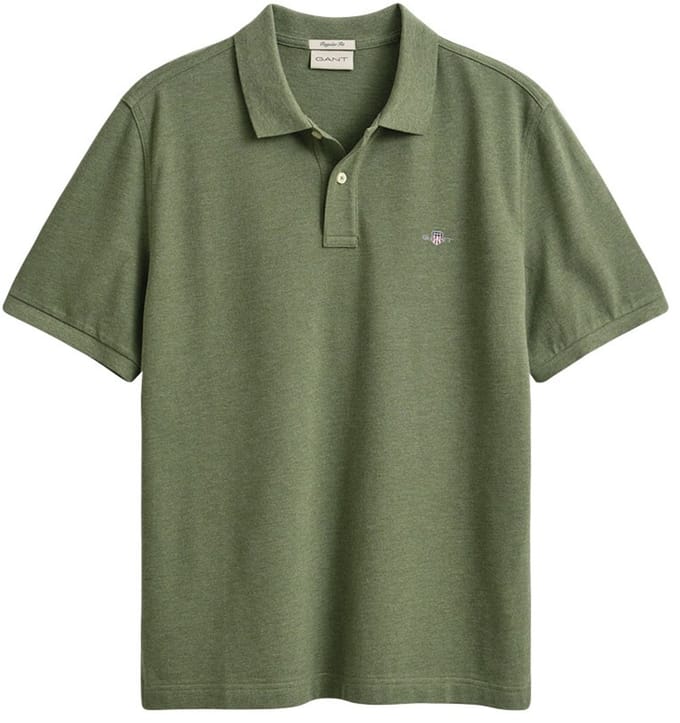 GANT heren polo shirt pique shield logo groen II