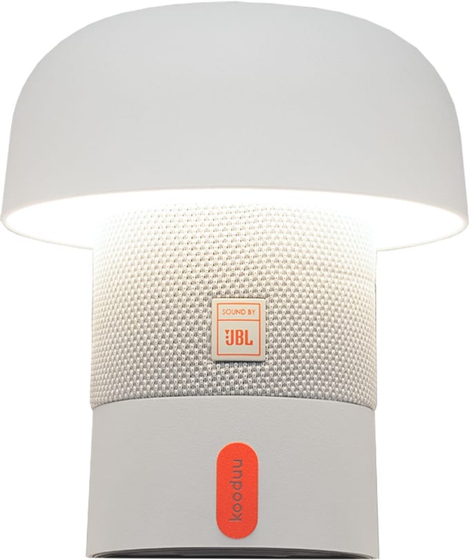 Kooduu Sensa Play Mini - Draabare Speaker Lamp - Krachtig Geluid - Dimbaar Licht - Cloudy White