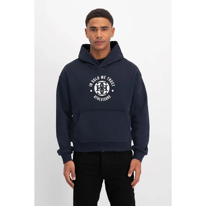 In Gold We Trust Unisex The Basket Navy Größe: M | Kaputzenpullis Outlet | Unisex | Blau