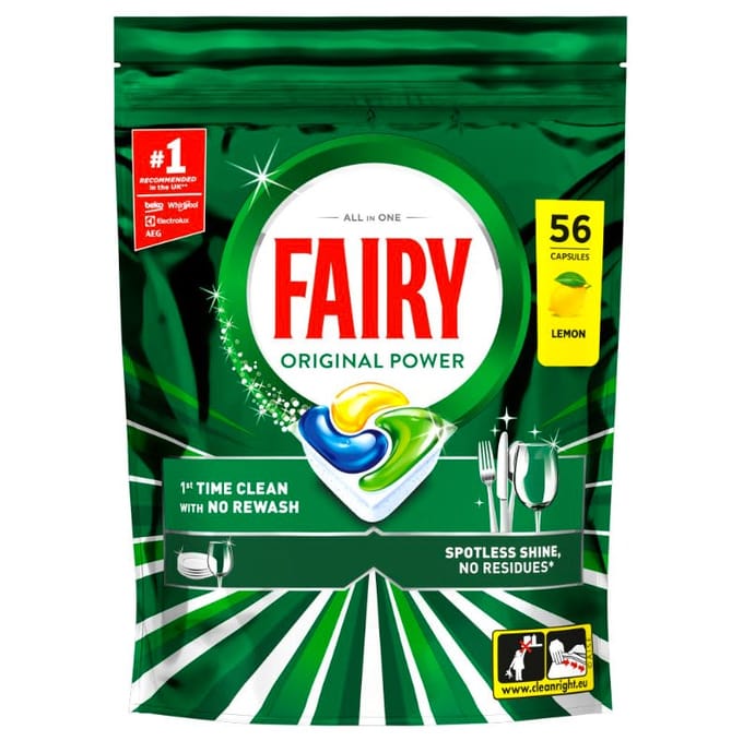 Fairy (Dreft) Original Power Dishwasher Tablets Lemon 56 st