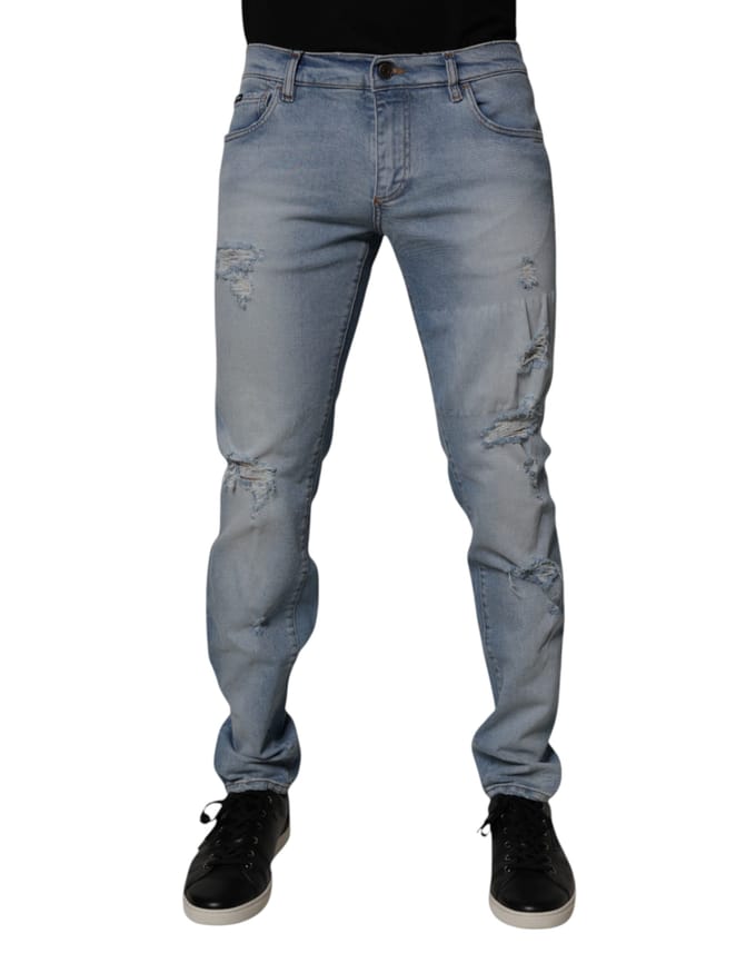 Slim Fit Versleten Jeans
