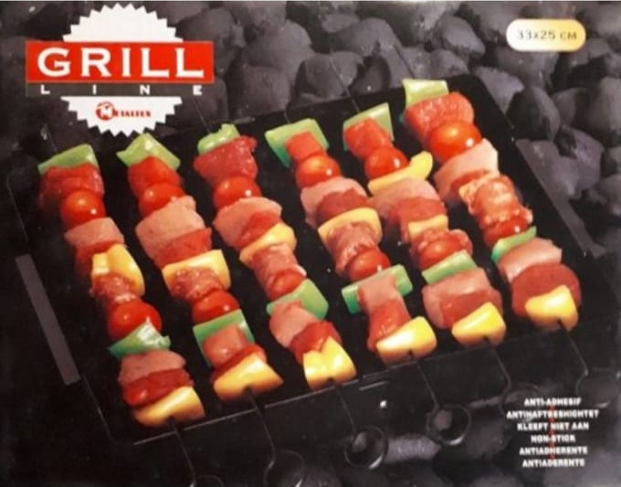 Metaltex barbecue Shishkebap antikleef 33x25cm