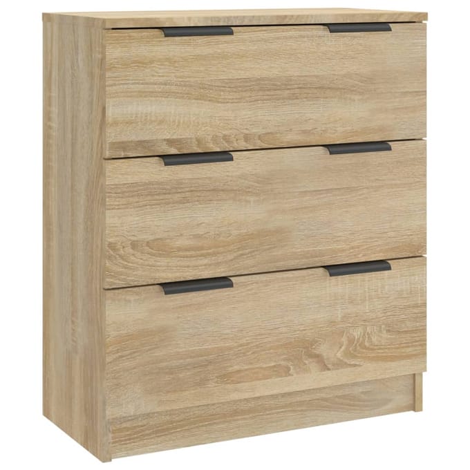 vidaXL - 3-delige - Dressoirs - bewerkt - hout - sonoma - eiken