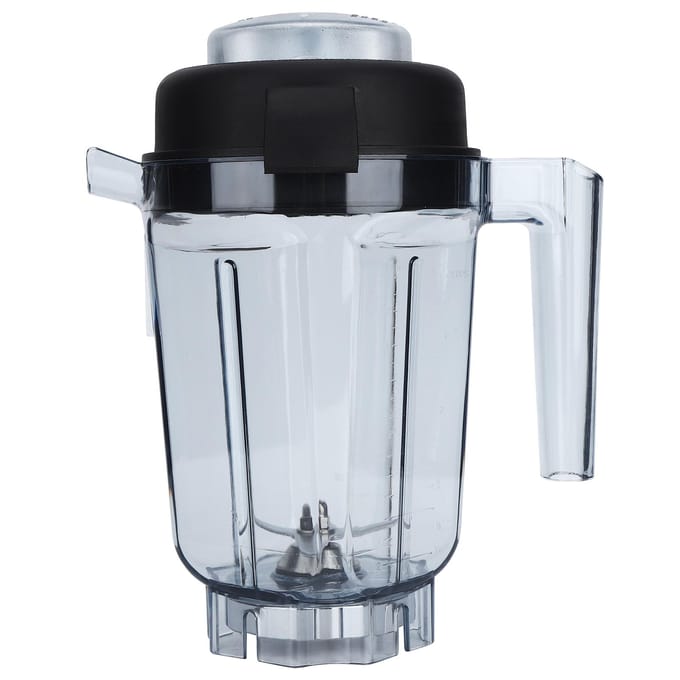 Transparante Voedselblender Kan met Mesdeksel Vervangingsaccessoires Geschikt voor Vitamix Container 32oz black