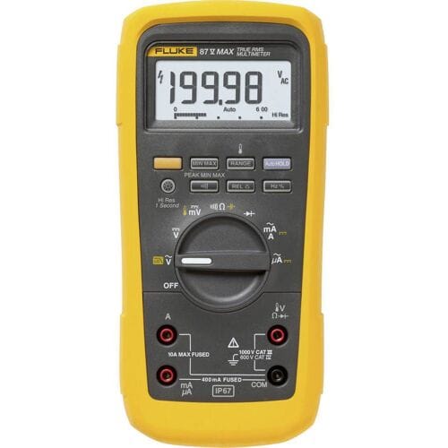 Fluke 87V-MAX Multimeter Digitaal Waterbestendig (IP67) CAT III 1000 V, CAT IV 600 V