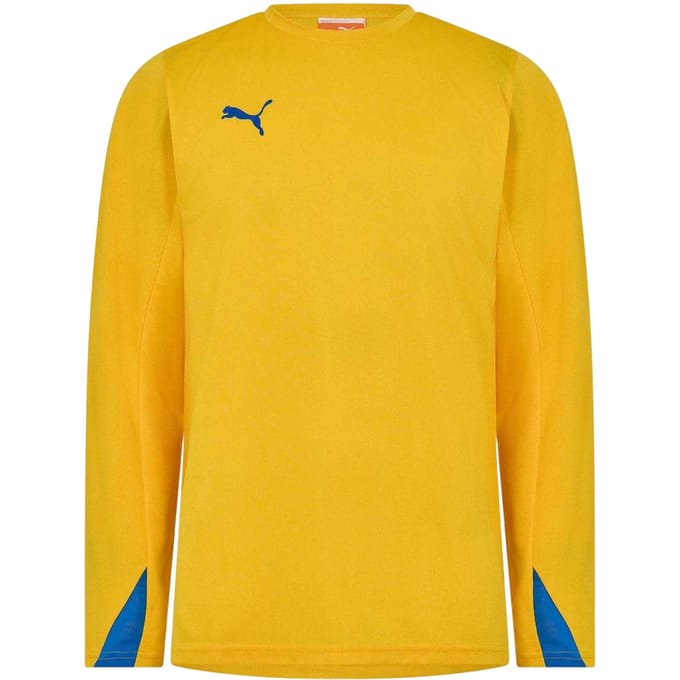 Puma Heren Team Shirt Met Lange Mouwen (Geel)