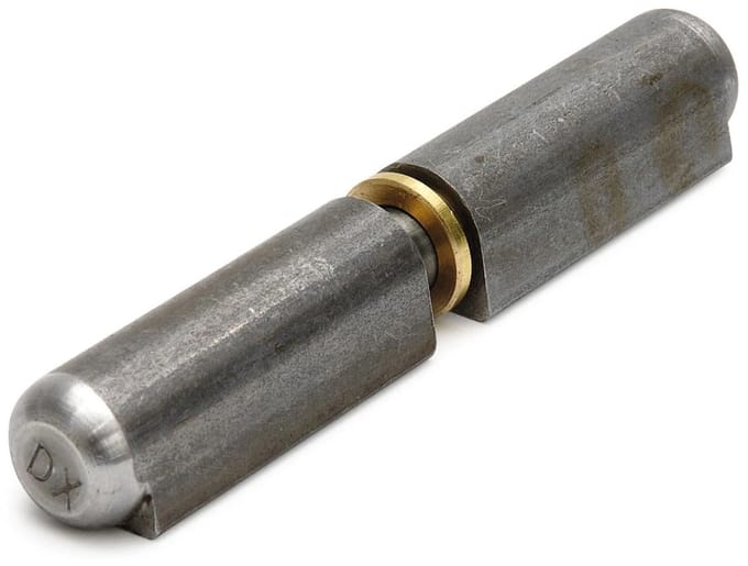 Stalen laspaumelle 40x5mm - Met vaste messing pen en ring