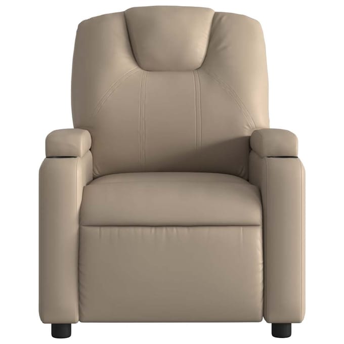 vidaXL - Fauteuil - verstelbaar - kunstleer - cappuccinokleurig
