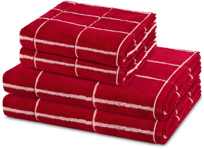 Ross Sonstiges 2 X handdoek 2 X douchehanddoek - in set 4 pack Sensual Skin Karo