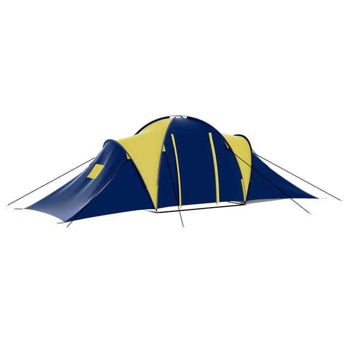 vidaXL - Tent - 9-persoons - polyester - blauw - en - geel