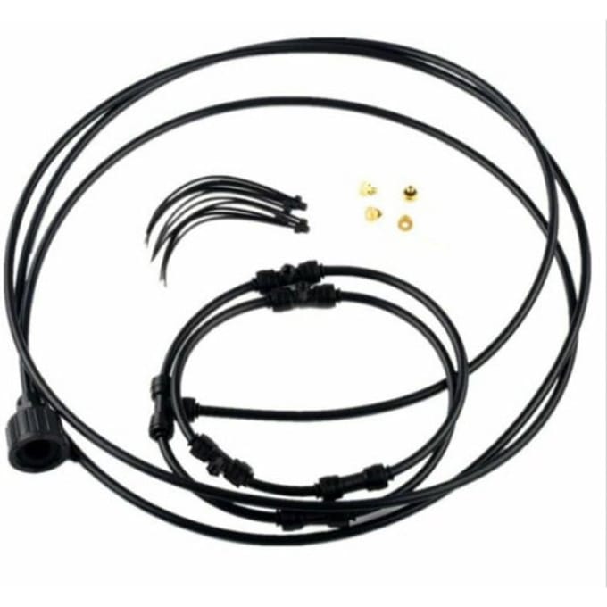 Ventilator Nevel Kit Koeling Bevochtiging Ventilator Nevelring Buitenventilator Nevel Koelsysteem voor Thuis 12 inches zwart