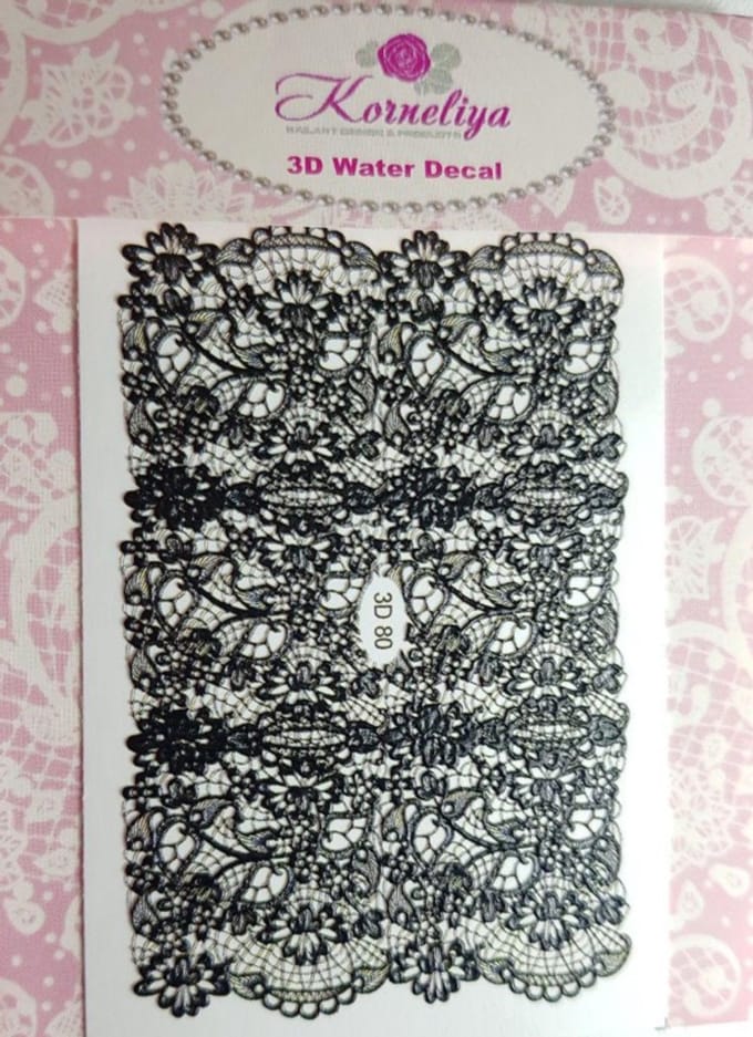 Korneliya 3D Waterdecal - 3D 080 Black