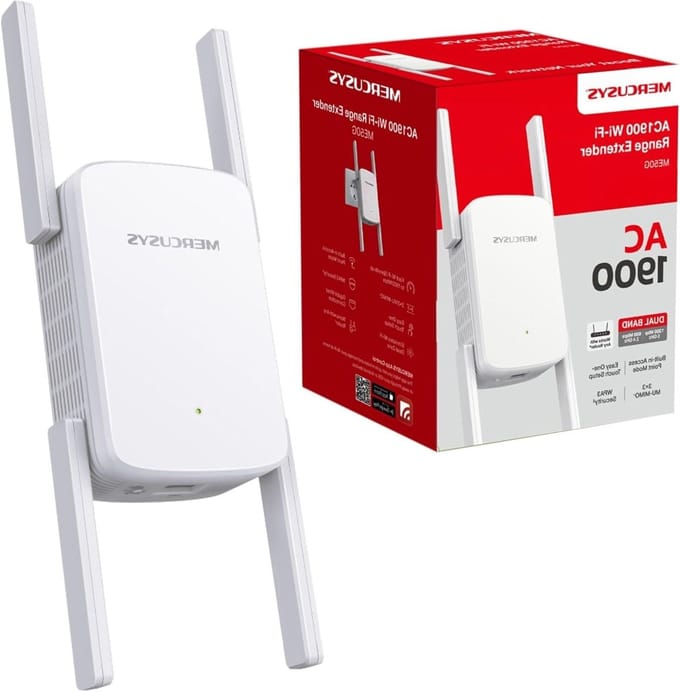 Wifi Versterker - Internet Booster - Signaal Uitbreiden - Dual Band MU-MIMO - AC1900Mbps - Wit