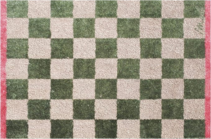 Mad About Mats - DINO - deurmat/badmat - wasbaar - ruitjes - droogloop/touch - 50x75cm
