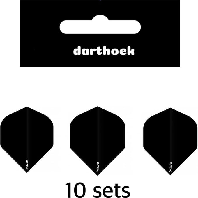 Darthoek| Flights | R4X | Zwart | 10 Sets | (30 stuks) |