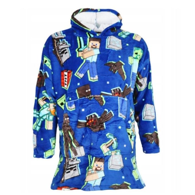 Minecraft Snuggle - Hoodie - Fleecedeken - Creepers - Volwassen - One Size - Polyester