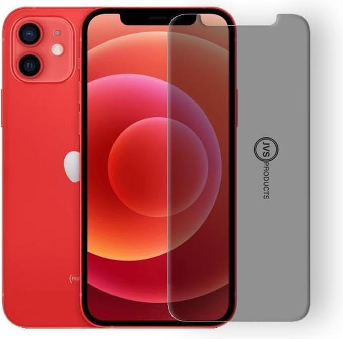 Screenprotector geschikt voor iPhone 12 - Privacy - Tempered Glass - Beschermglas - Glas - Privacy screenprotector