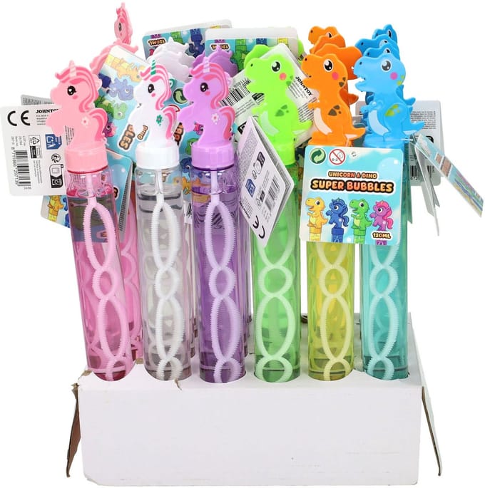 Bellenblaas Eenhoorn en Dinosaurus 118ml - 24st.