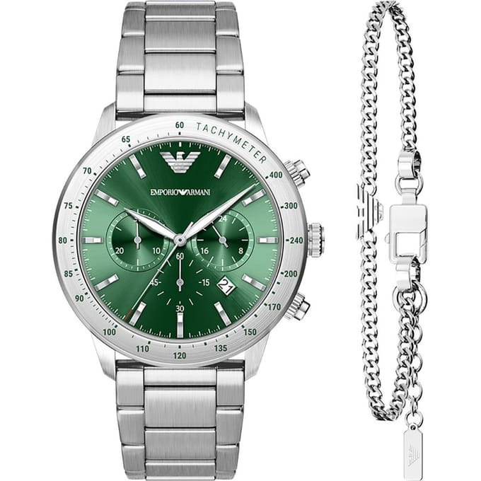 Emporio Armani Mannen Horloge 43 mm Zilverkleurig
