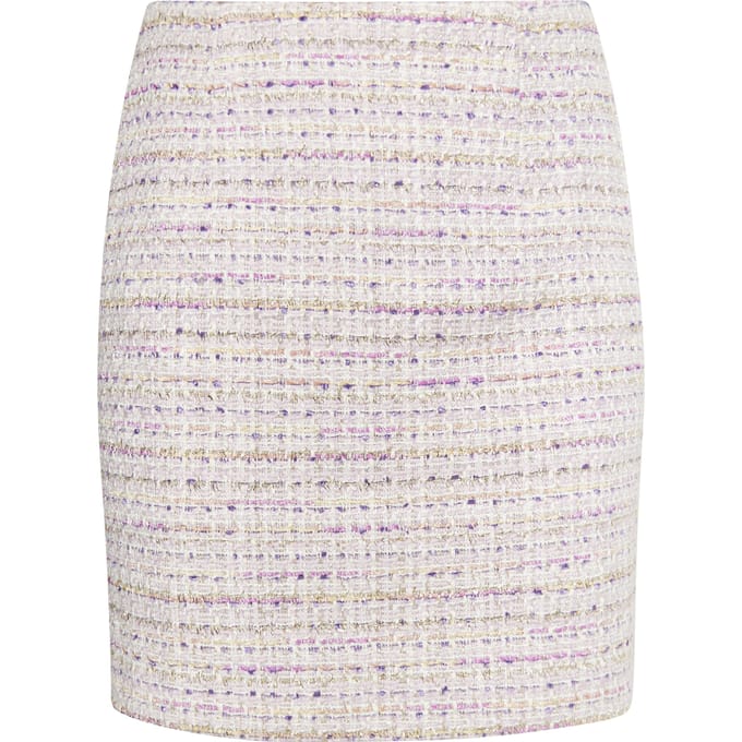 Faina Minirok van bouclé Dames Lavendel veelkleurig