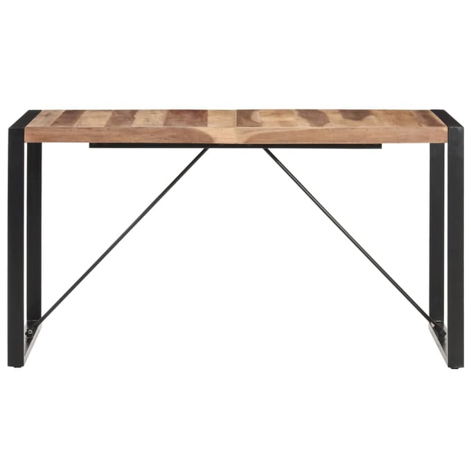 vidaXL - Eettafel - 140x70x75 - cm - massief - hout