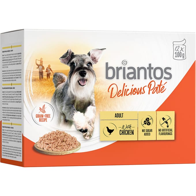 Voordeelpakket Briantos Delicious Paté 48 x 100 g - Kip