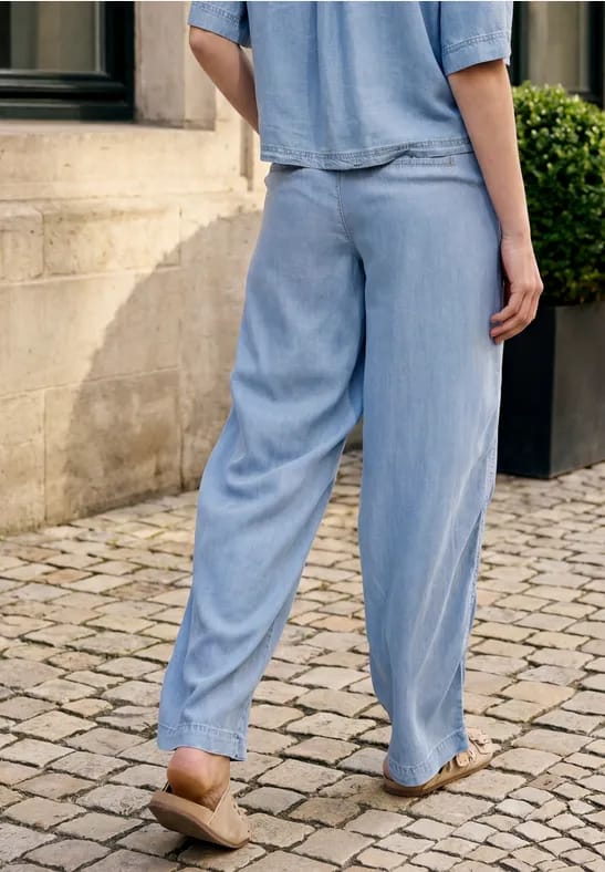 Straight Legs broek met paperbag tailleband