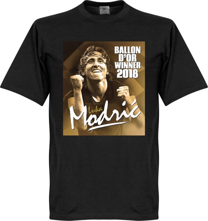 Modric Ballon d'Or Winner T-Shirt - Zwart - XL