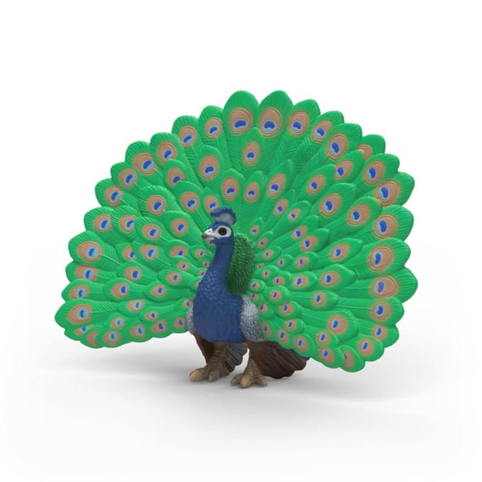 Schleich speelgoed dier Pfau - realistisch boerderij speelgoed.