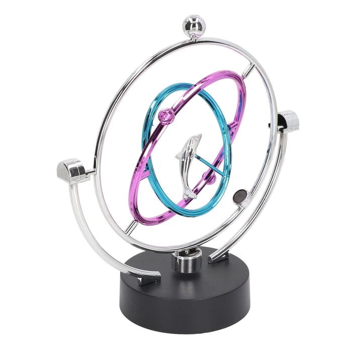 Perpetuum Mobile Speelgoed Innovatief Grote Cirkel Dolfijn Perpetuum Beweging Speelgoed voor Thuis Kantoor blue