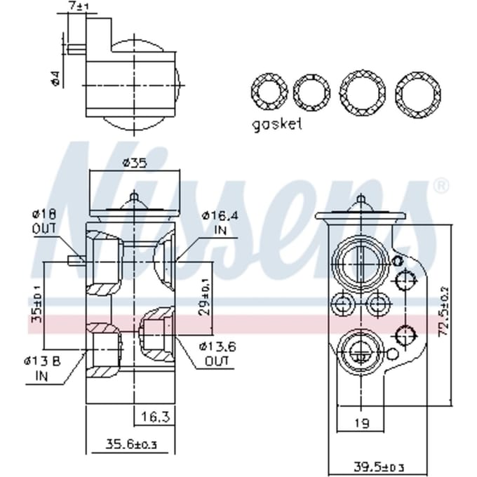 Airco ventiel NISSENS 999376