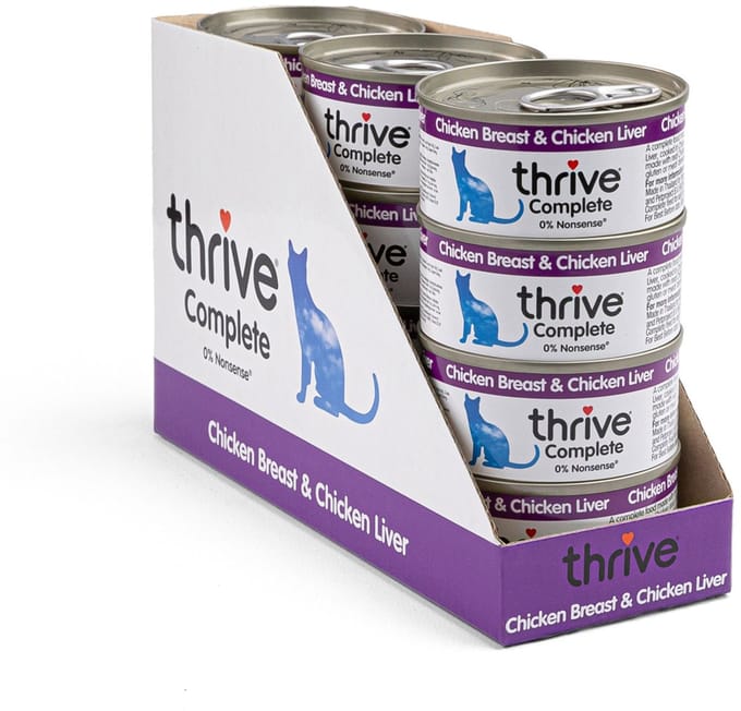 Thrive Complete Kattenvoer - Chicken Breast & Chicken Liver - 12 x 75 g