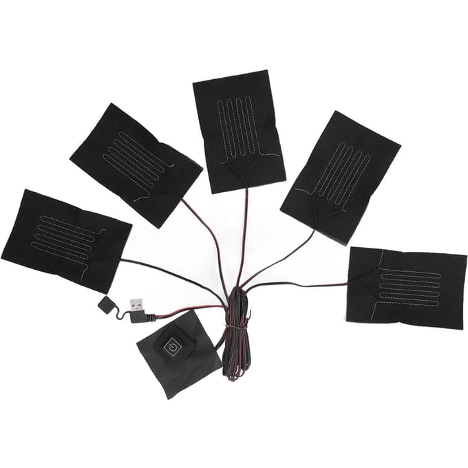 5 in 1 Elektrisch Vest Doek Verwarmingskussen 3 Temperatuurstanden Verstelbaar USB Verwarmingskussen Waterdicht black