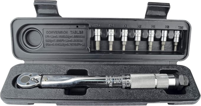 Instelsleutelset 8-delig 1/2 inch - 40-200 Nm - met inbussleutels