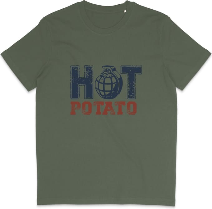 Heren en Dames T Shirt - Hot Potato - Khaki Groen - M